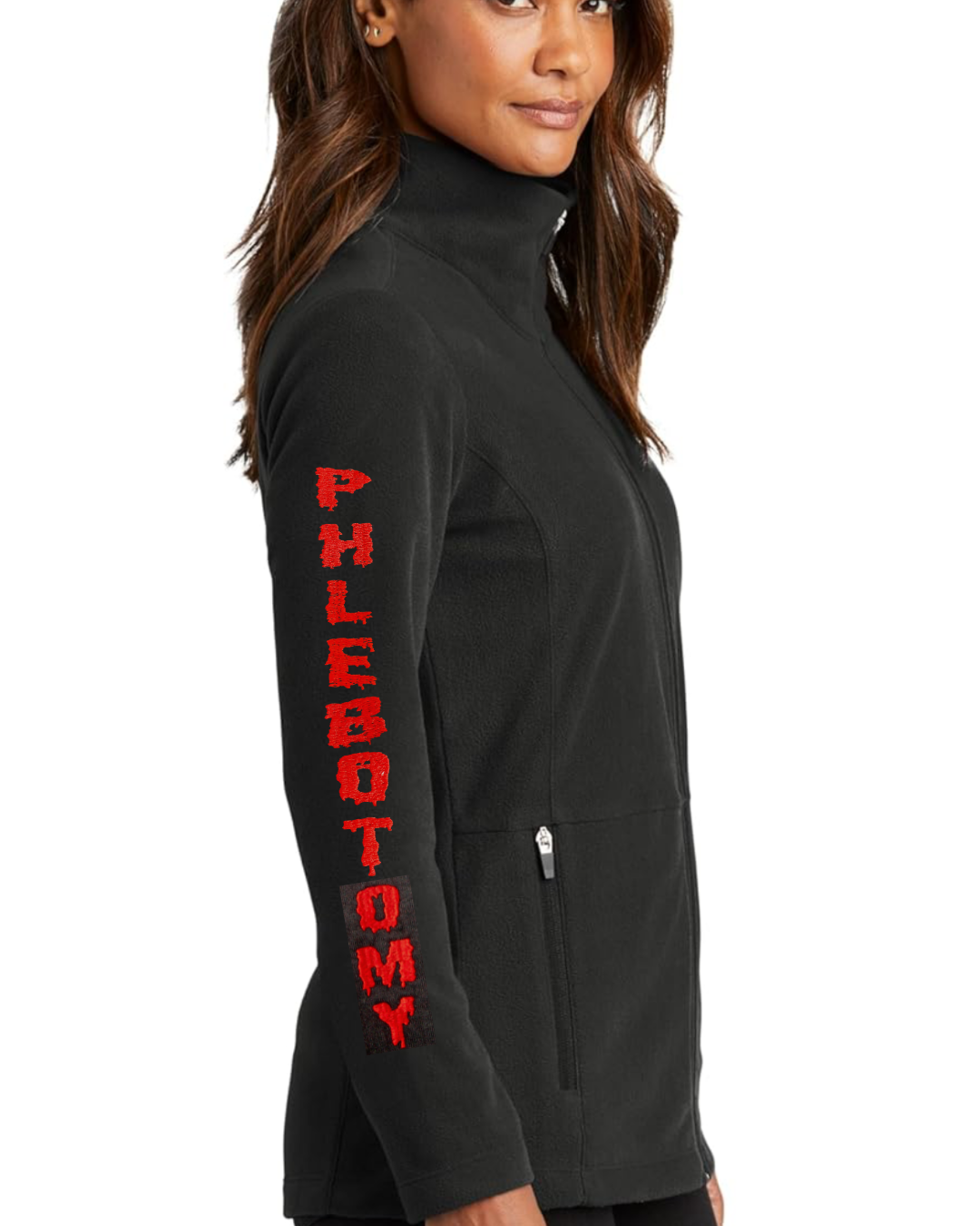 Full Zip Phlebotomy Embroidery Jacket