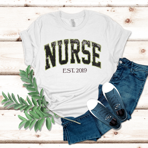 Sequin Camo NURSE T-Shirt