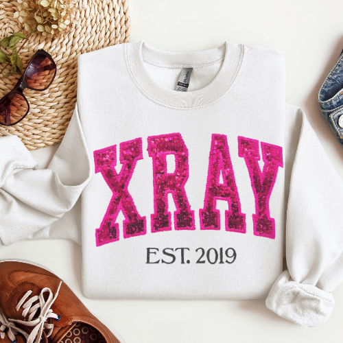 Sequin X-Ray TECH Embroidery Crewneck