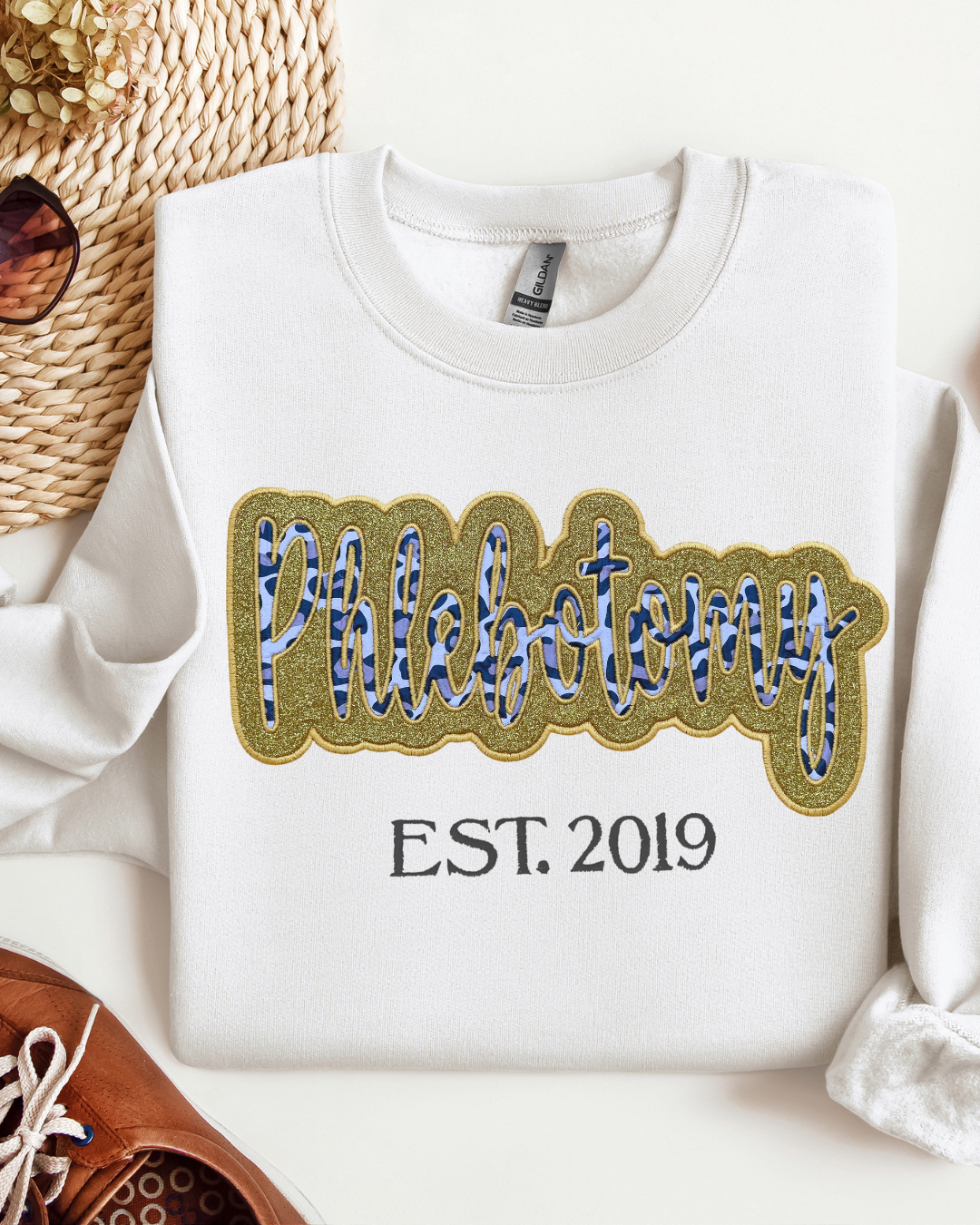 Leopard Phlebotomy Crewneck
