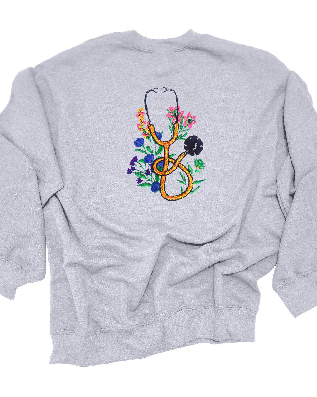 Floral Stethoscope Crewneck