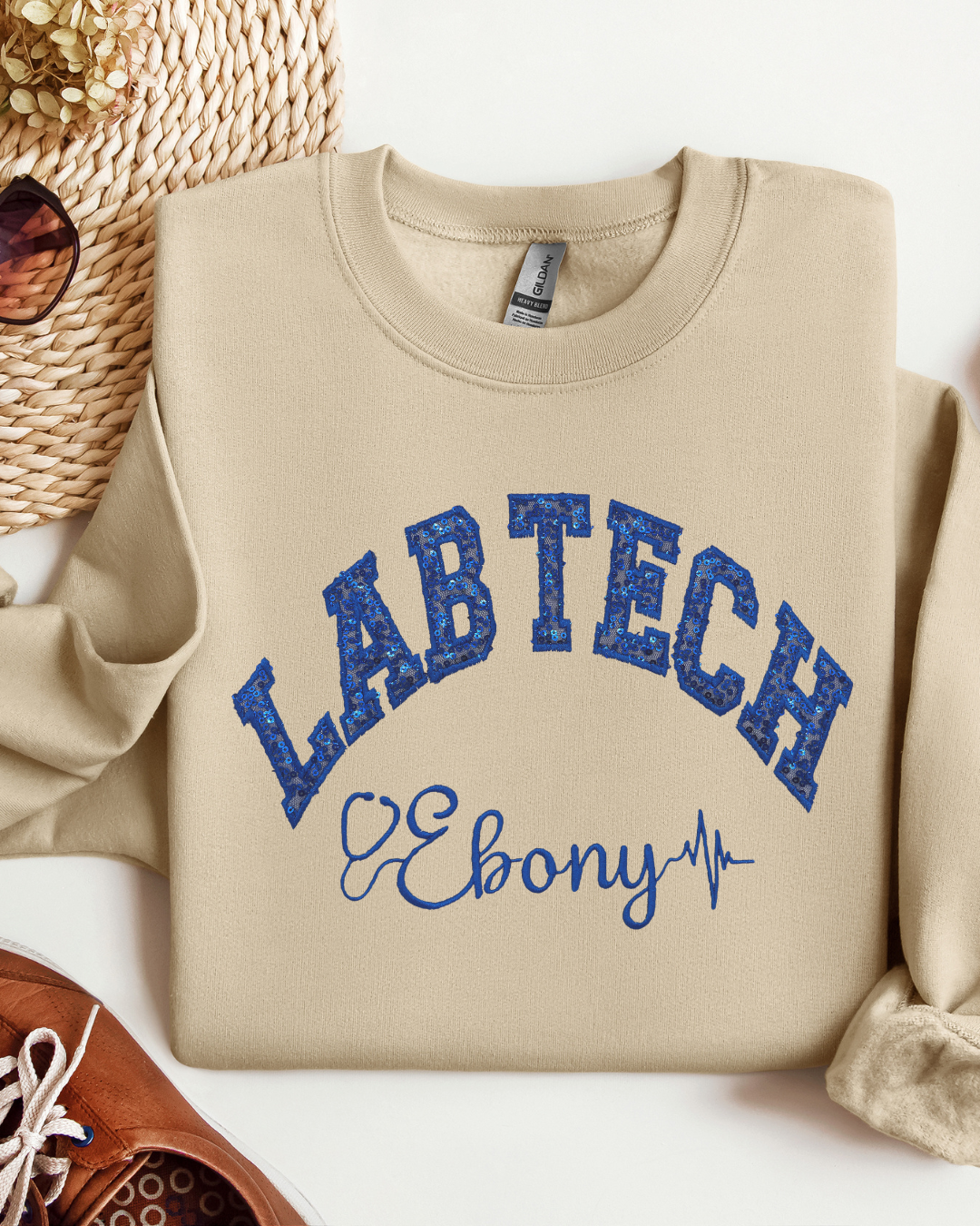 Sequin Lab Tech Crewneck