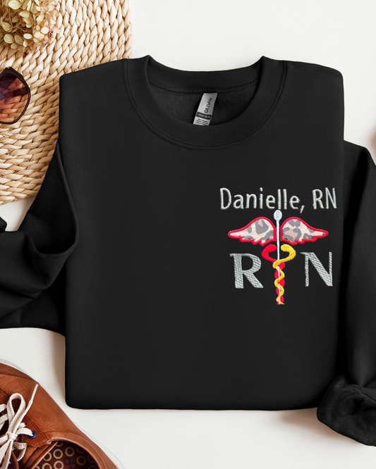 Leopard Print Sweatshirt Custom Embroidery