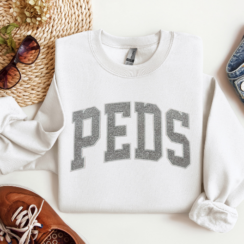 Glitter Pediatric Nurse Crewneck