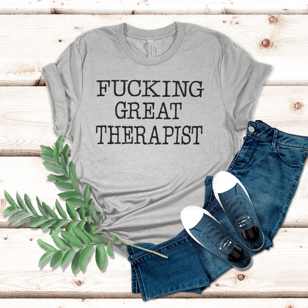 Great Therapy Embroidery T-shirt
