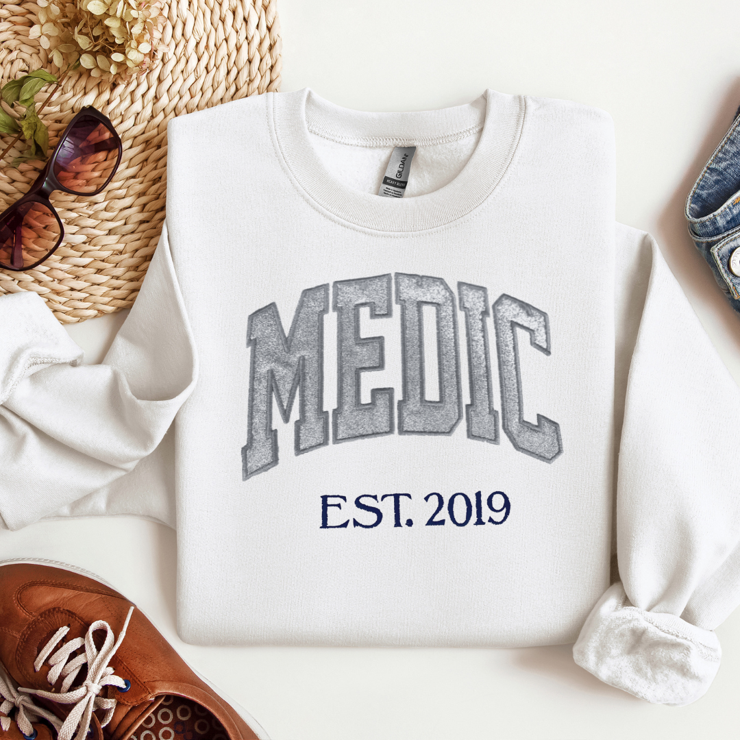Grey Glitter Paramedic Sweatshirt