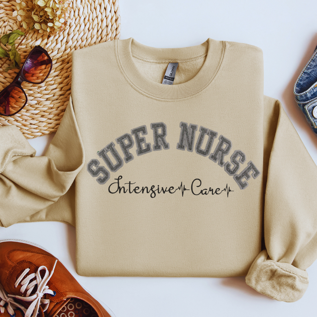 Glitter Super ICU Nurse Hoodie