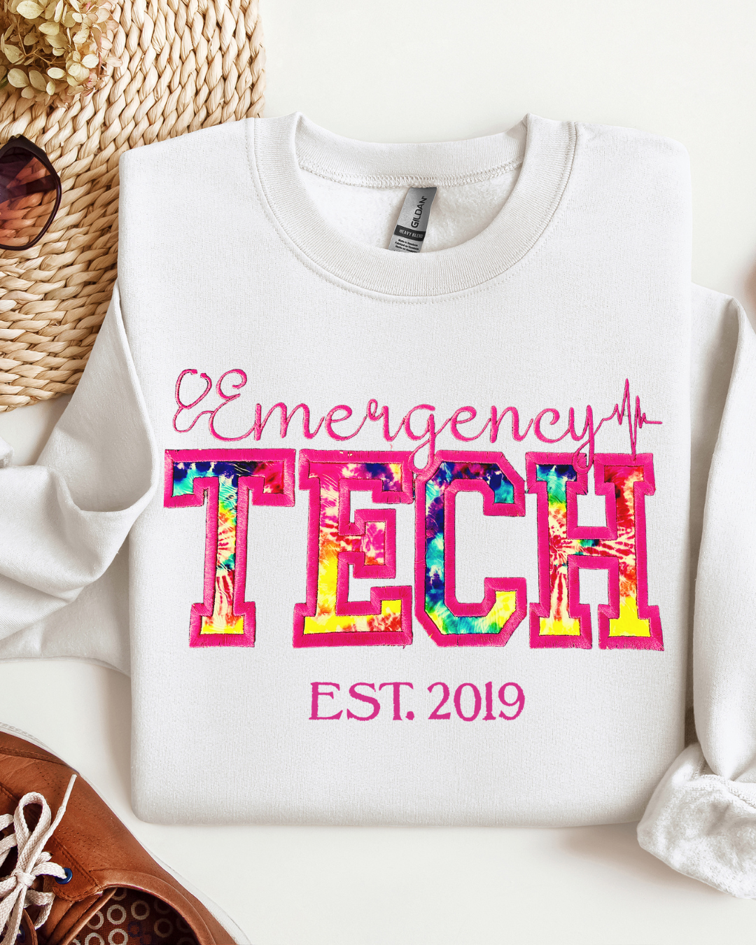 Tie Dye ED Tech Crewneck