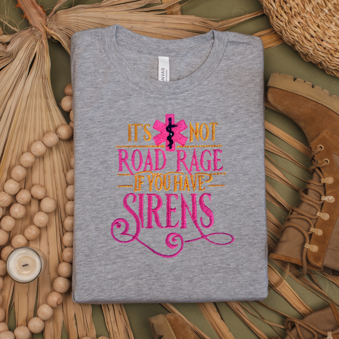 Siren Embroidery Paramedic T-shirt