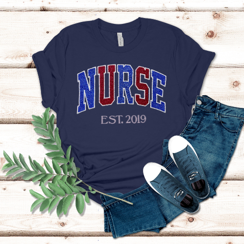 Glitter Multi NURSE T-Shirt