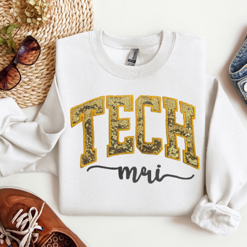Sequin MRI TECH Embroidery Crewneck
