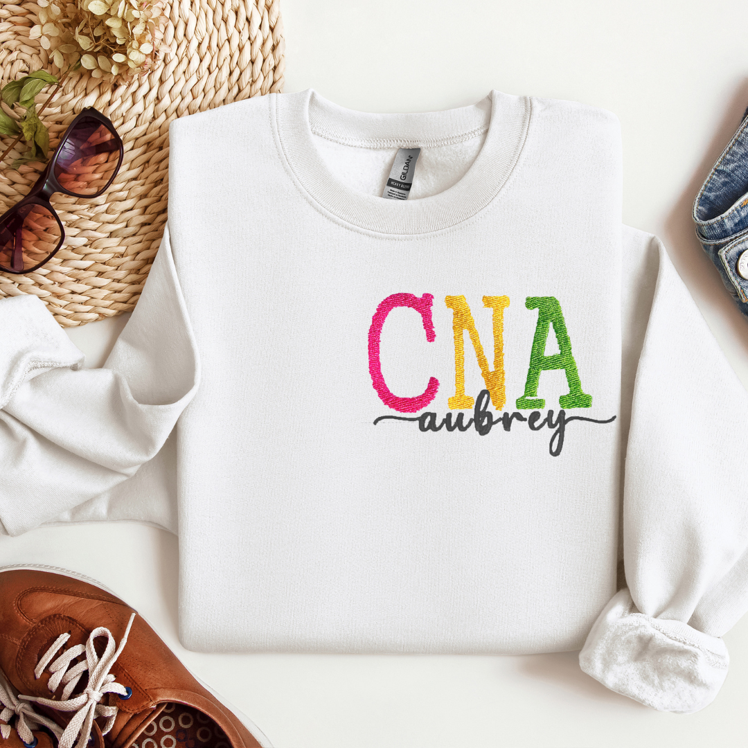 Bold Graphic CNA Embroidery Sweatshirt