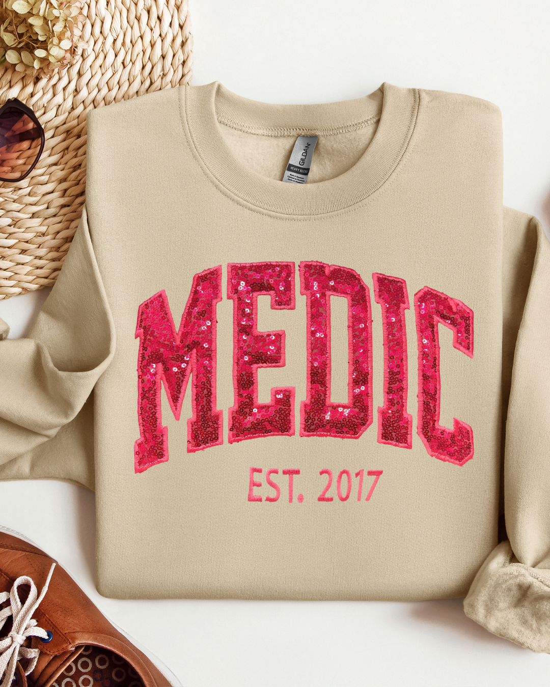 Sequin MEDIC Embroidery Sweatshirt