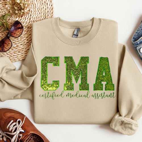 Sequin CMA Embroidery Crewneck