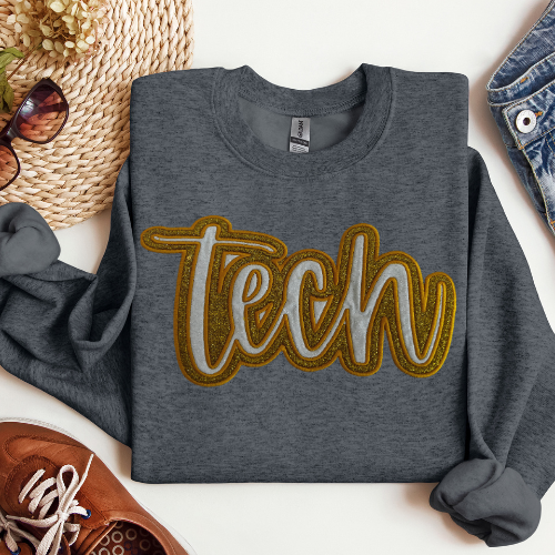 Bold Glitter Nurse Tech Crewneck