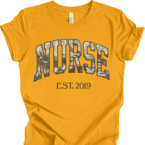 Silver Metallic NURSE T-Shirt