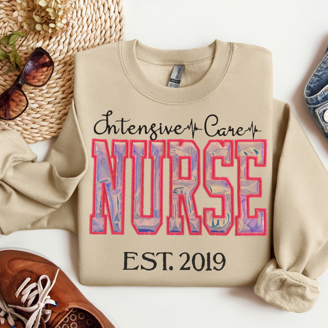 Holograghic ICU Nurse Crewneck