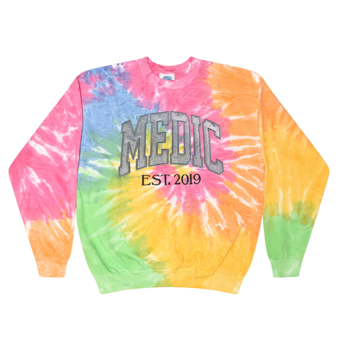 Gold Tie Dye Paramedic Sweatshirt