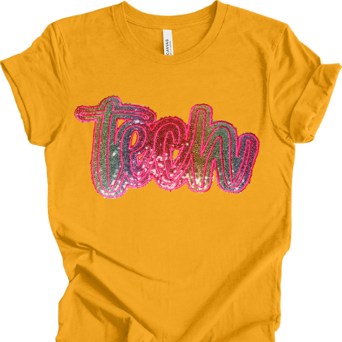 Sequin Rainbow Nurse Tech Shirt