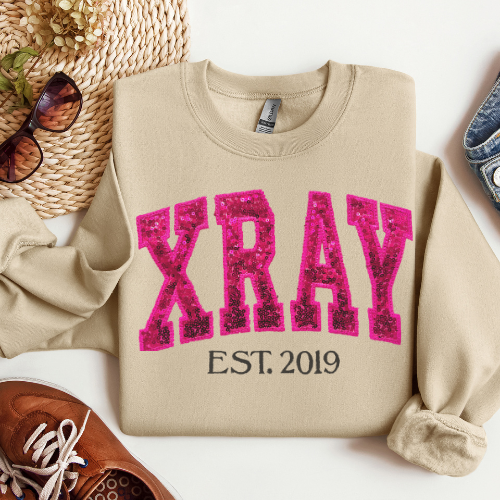 Sequin X-Ray TECH Embroidery Crewneck