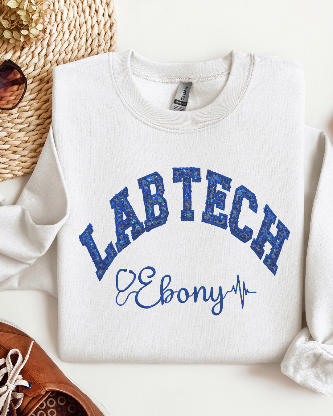 Sequin Lab Tech Crewneck