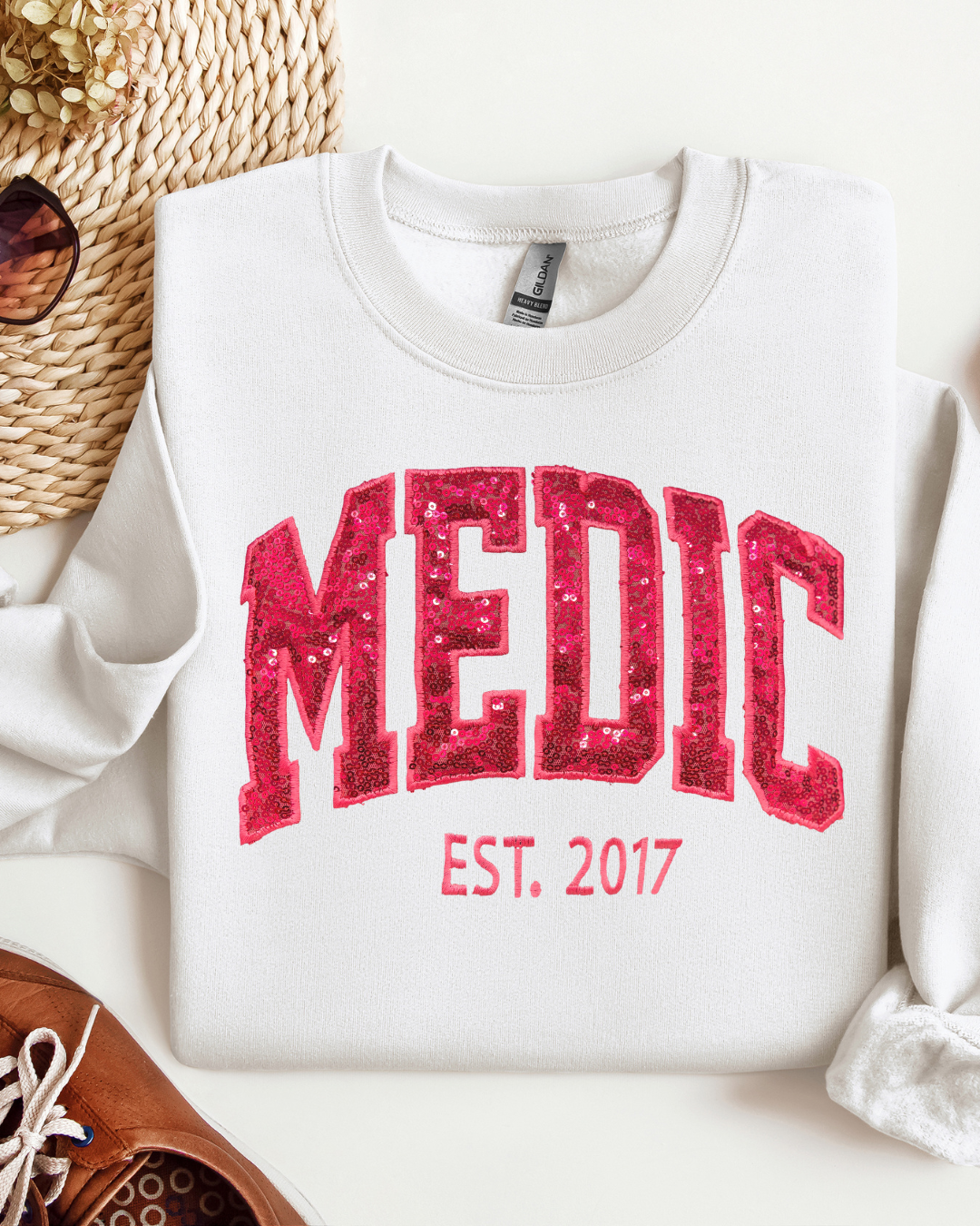 Sequin MEDIC Embroidery Sweatshirt