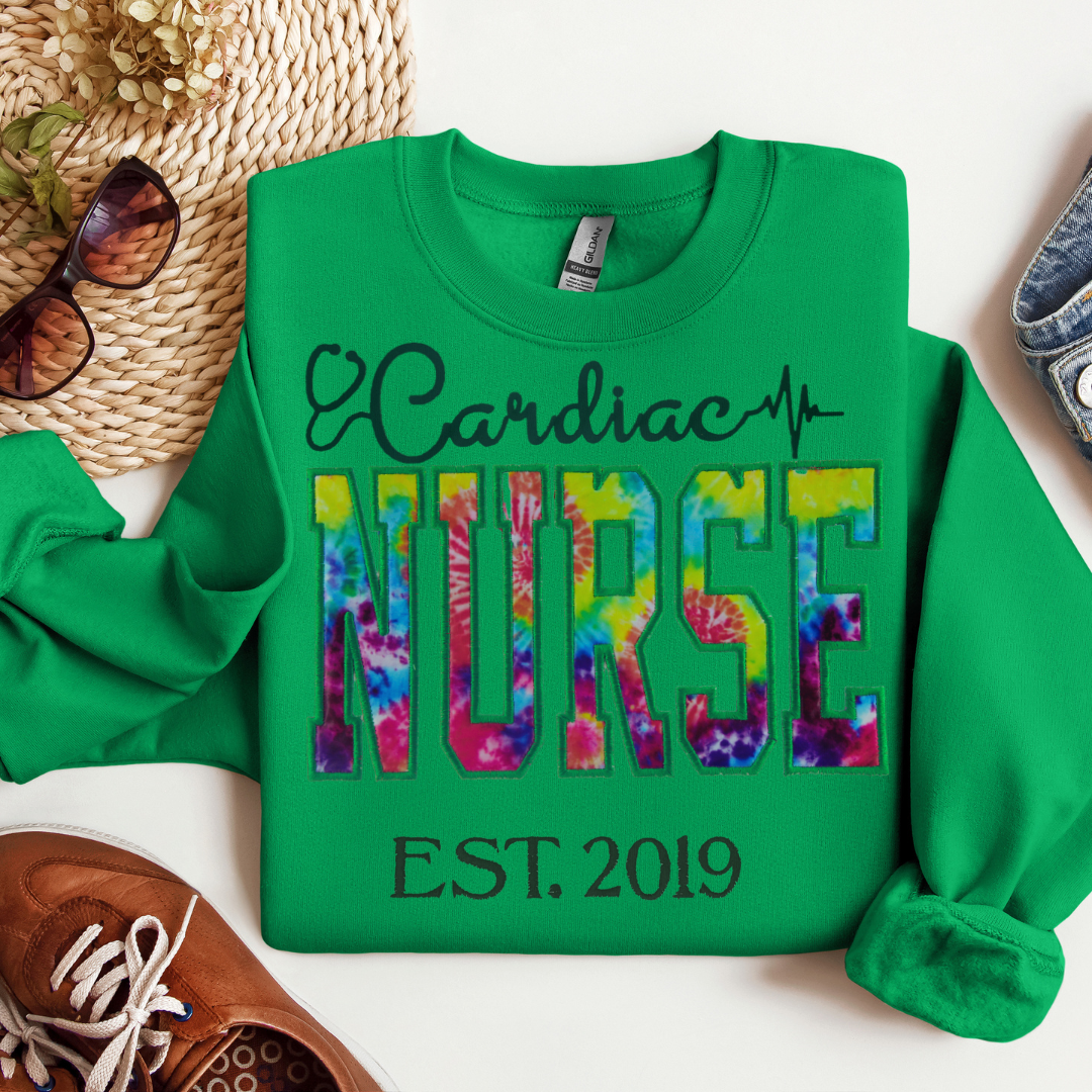 Tie Dye Cardiac Nurse Hoodie