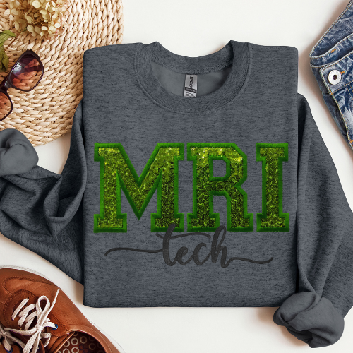 Sequin MRI Embroidery Crewneck
