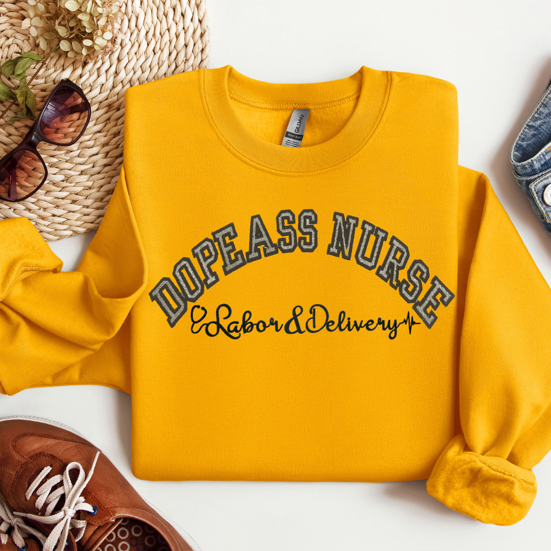 Glitter Dopeass L&D Nurse Hoodie