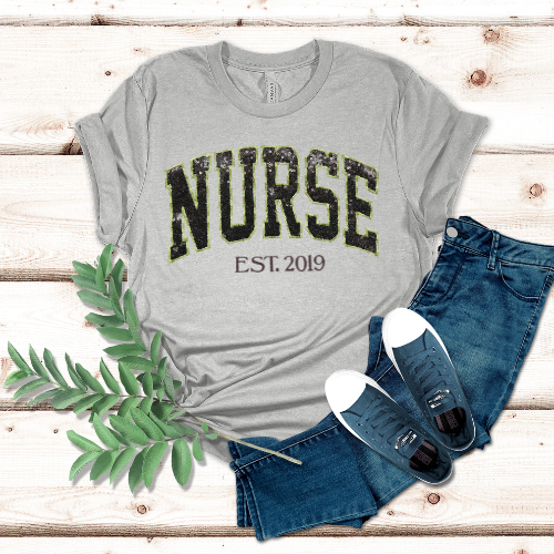Sequin Camo NURSE T-Shirt