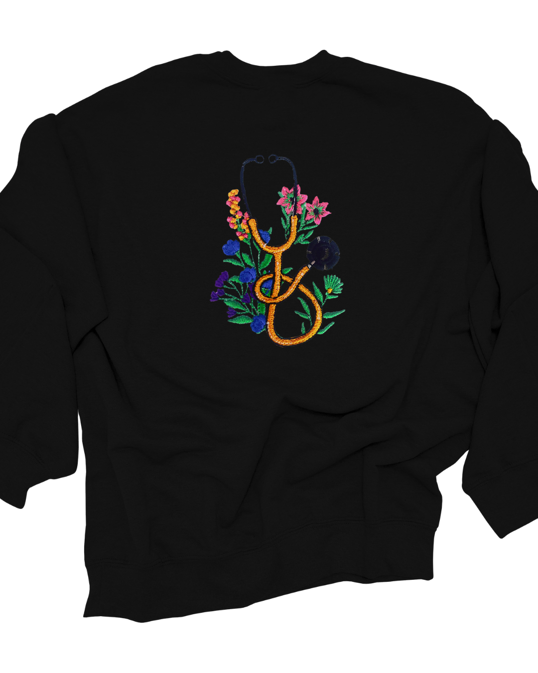 Floral Stethoscope Crewneck