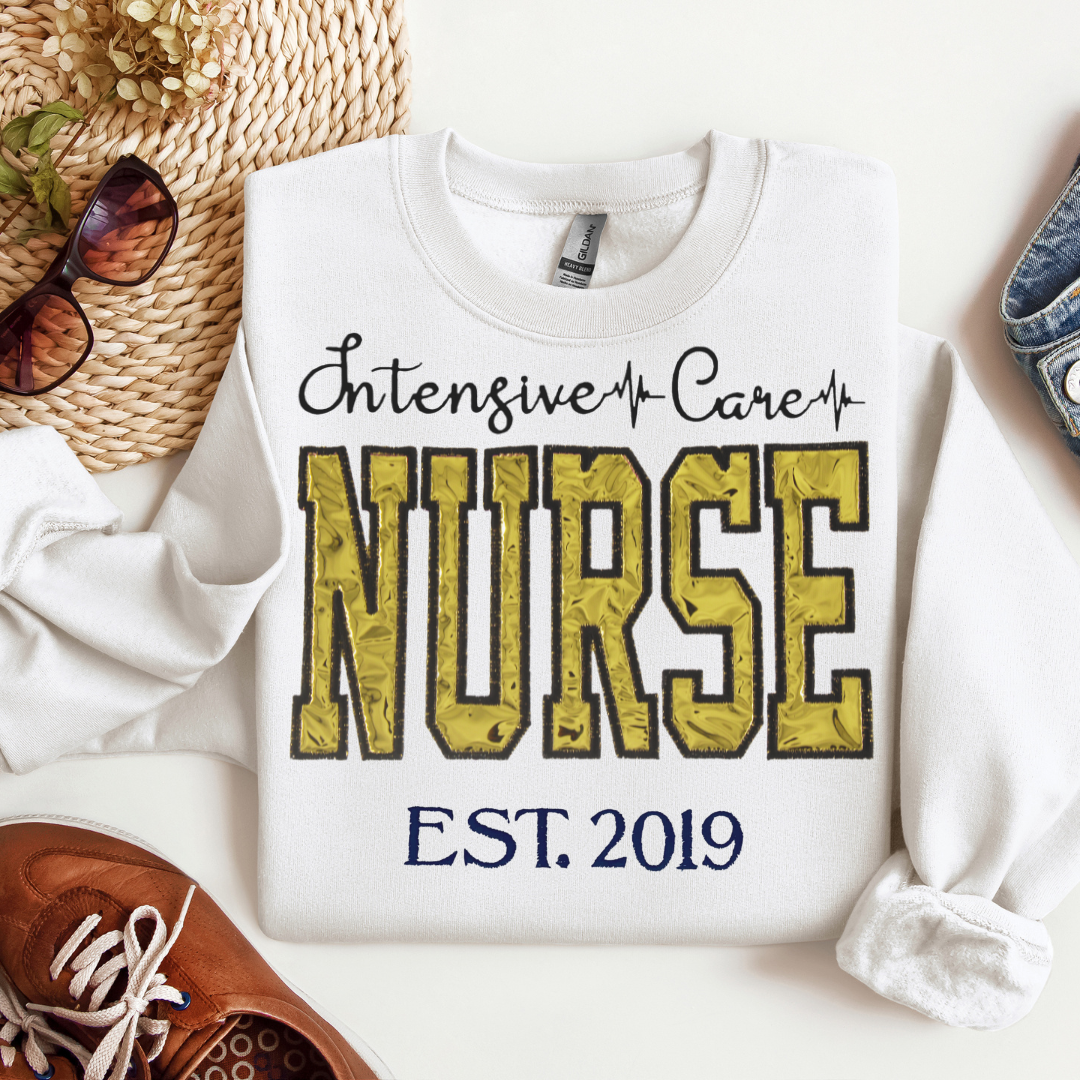 Gold Metallic ICU Nurse Hoody