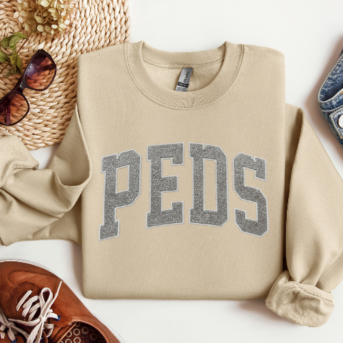 Glitter Pediatric Nurse Crewneck