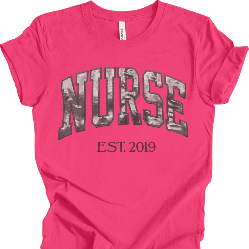 Silver Metallic NURSE T-Shirt