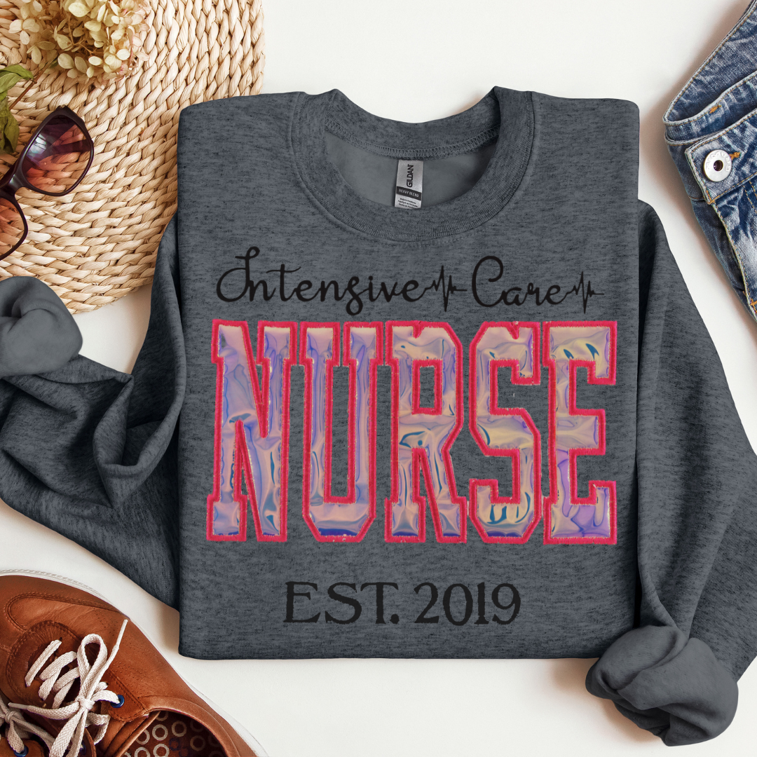 Holograghic ICU Nurse Crewneck