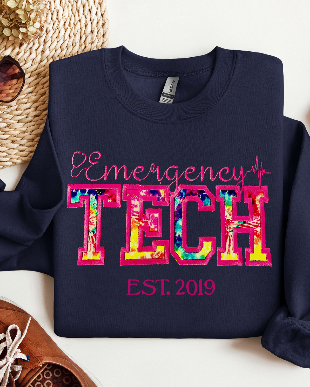 Tie Dye ED Tech Crewneck