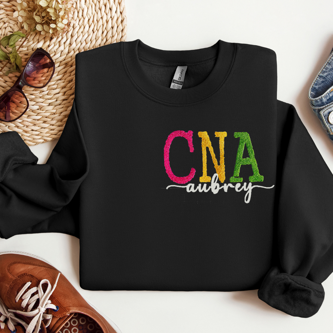 Bold Graphic CNA Embroidery Sweatshirt