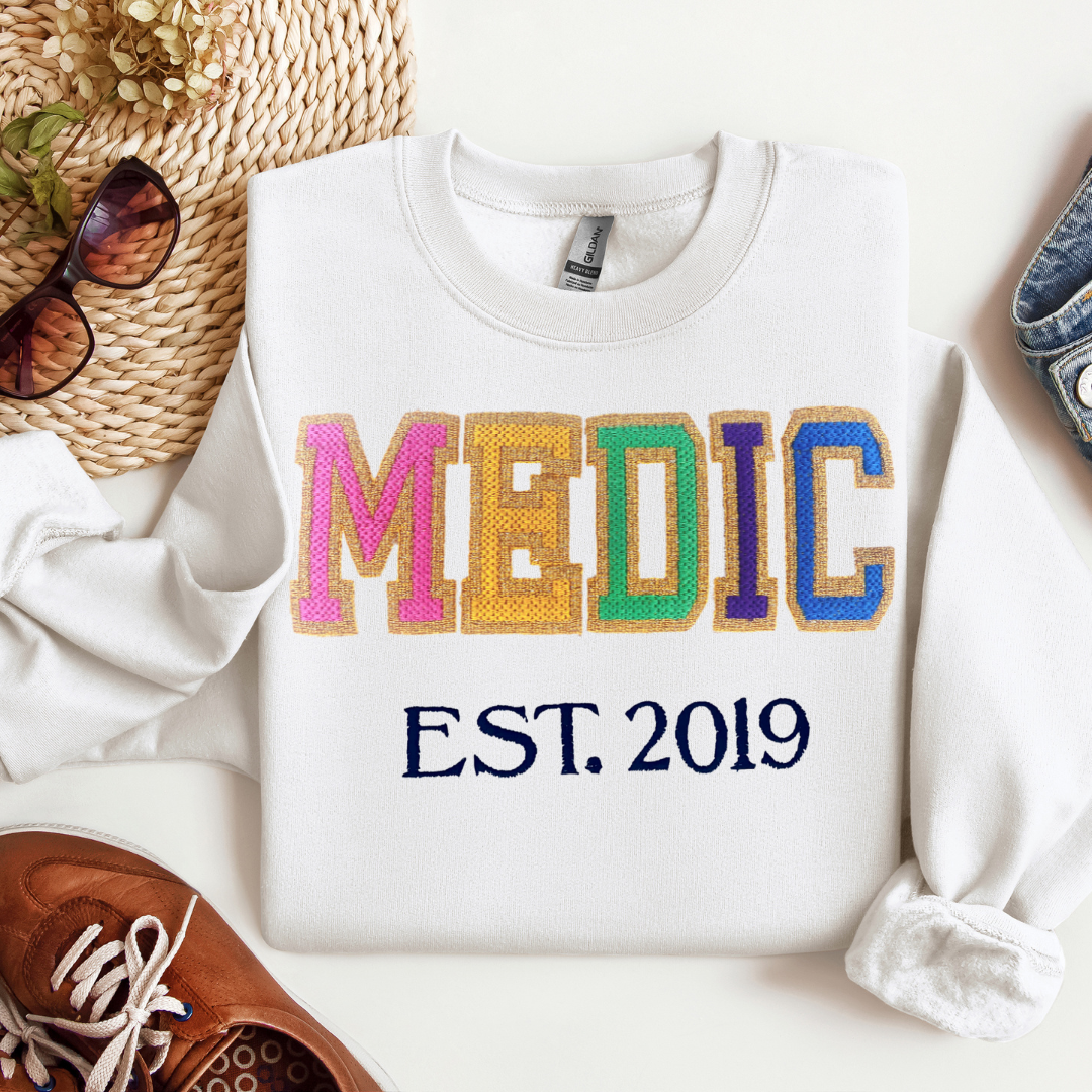 Faux Chenille Paramedic Sweatshirt