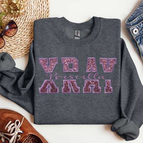 Sequin X-Ray TECH Embroidery Crewneck