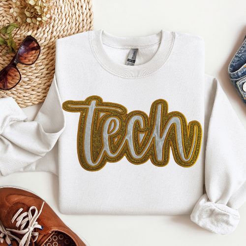 Bold Glitter Nurse Tech Crewneck