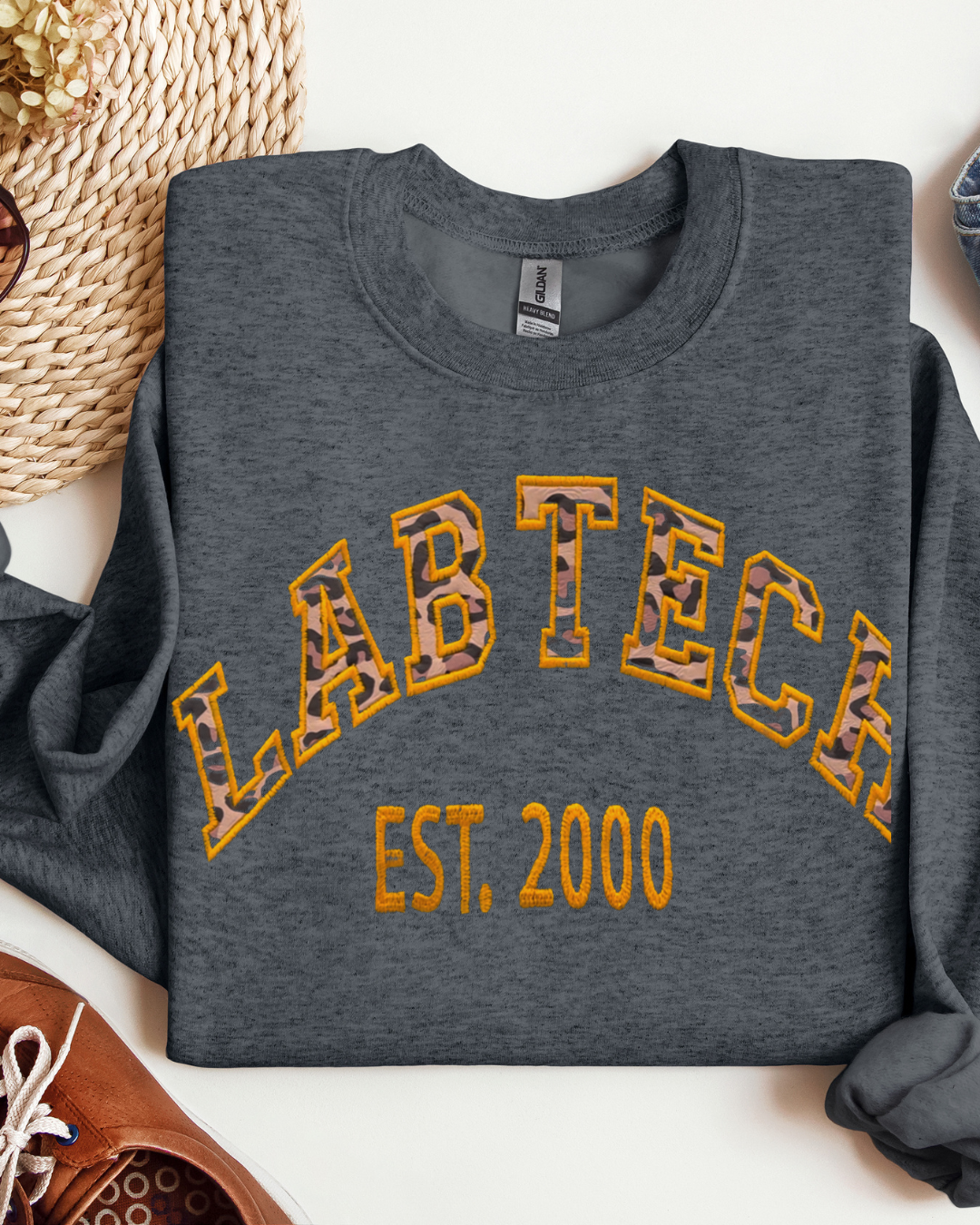 Leopard Lab Tech Crewneck