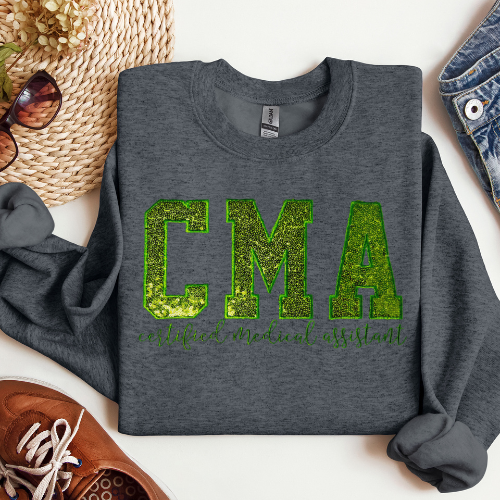 Sequin CMA Embroidery Crewneck