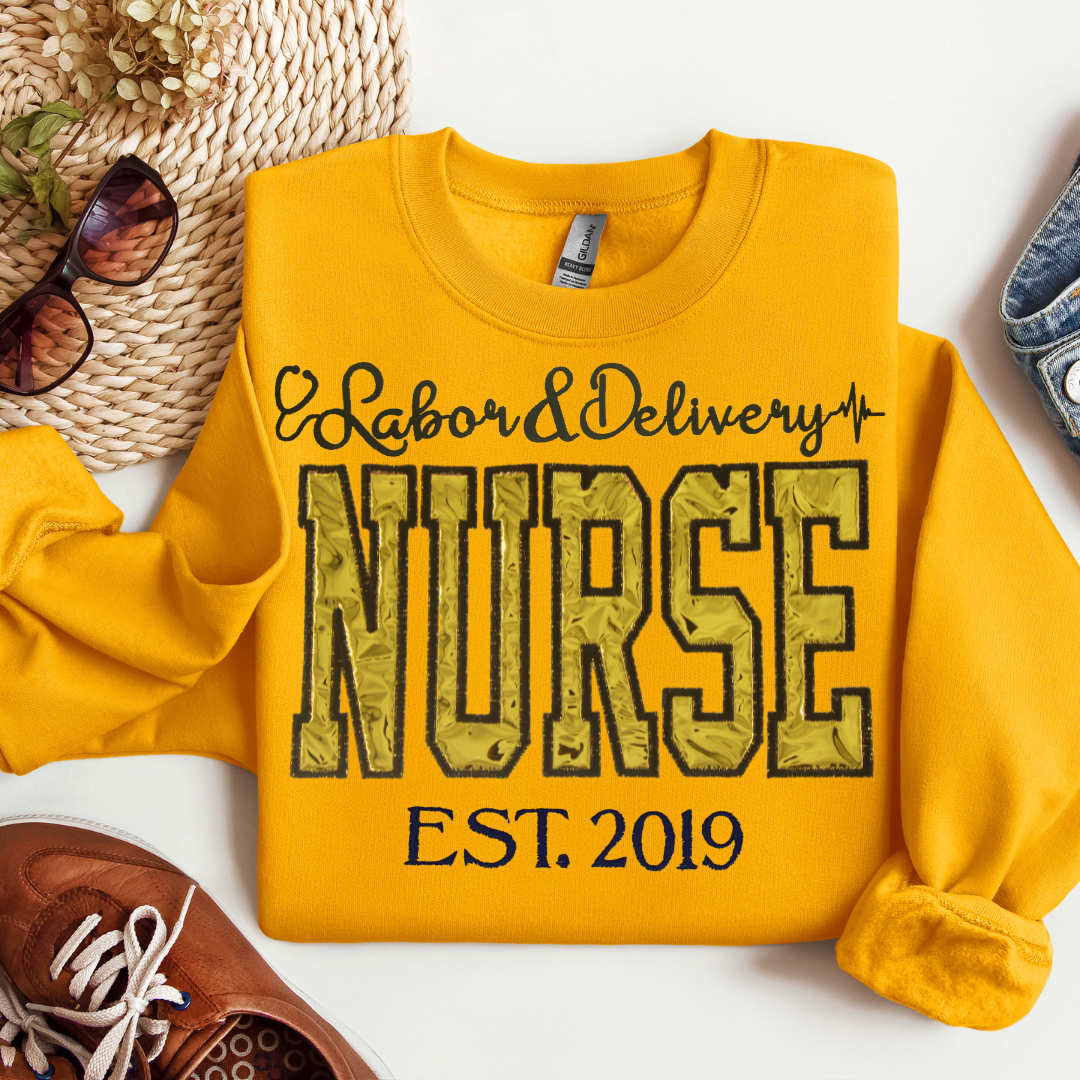 Gold Metallic L&D Nurse Hoodie