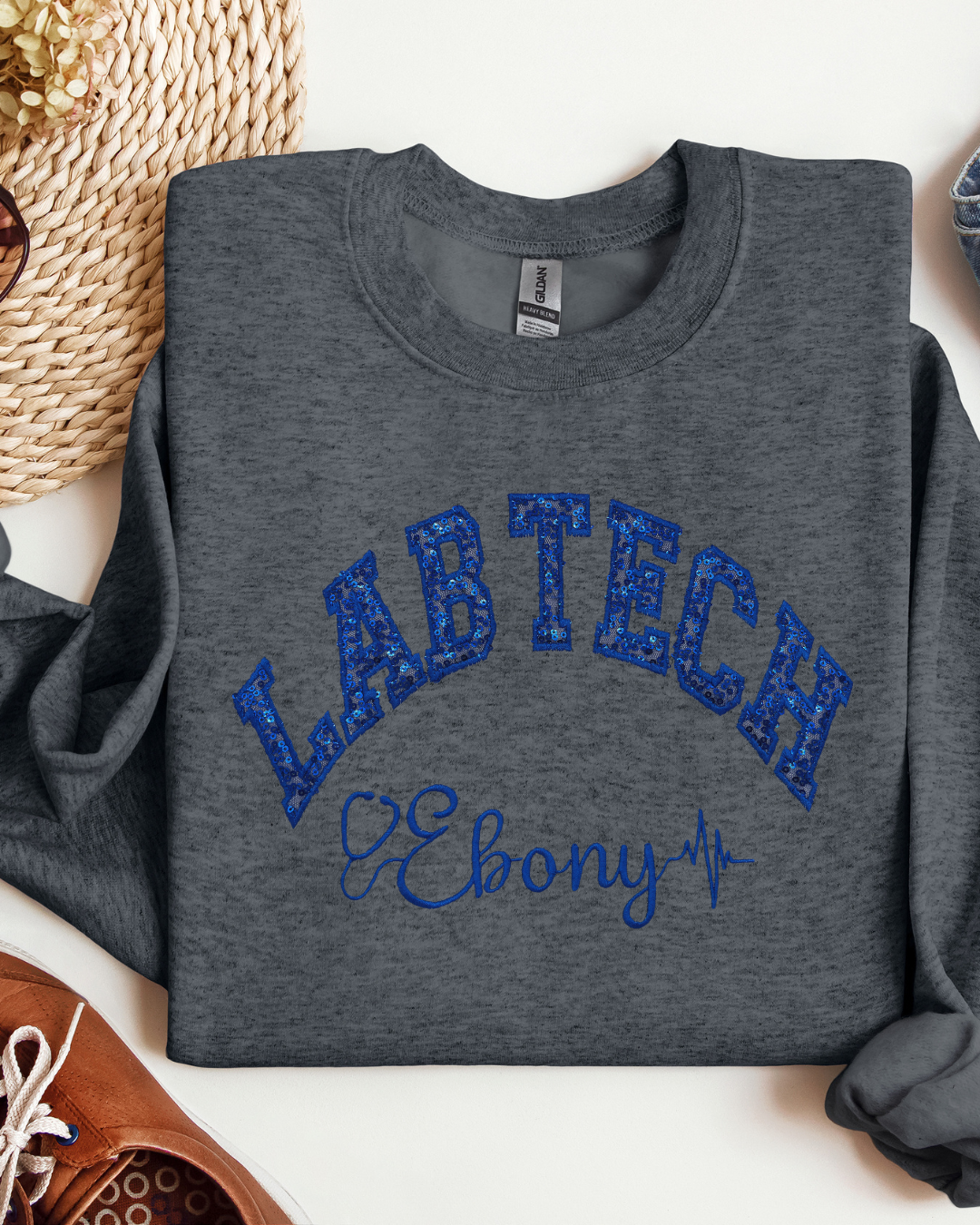 Sequin Lab Tech Crewneck