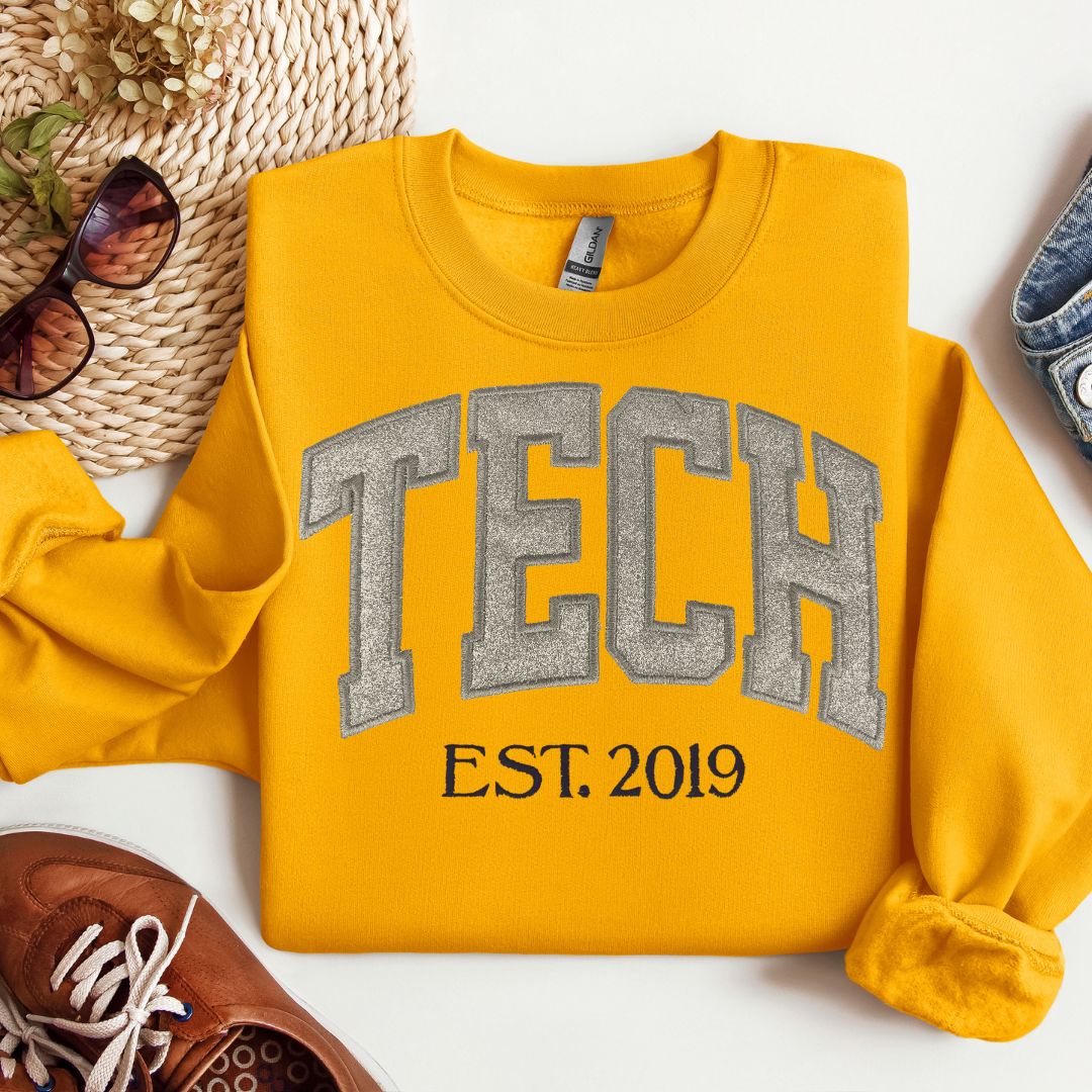 Glitter Nurse Tech Embroidery Crewneck