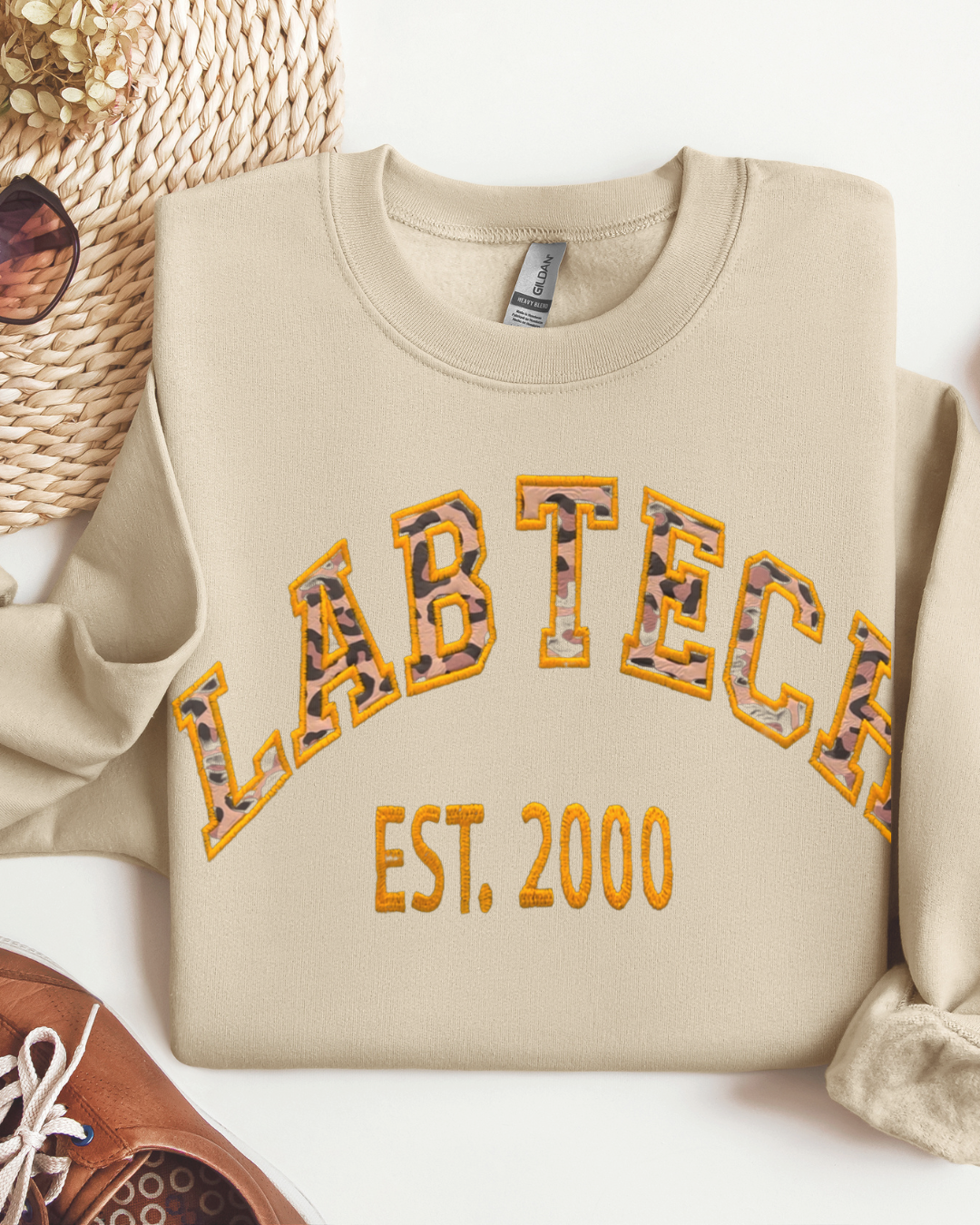 Leopard Lab Tech Crewneck
