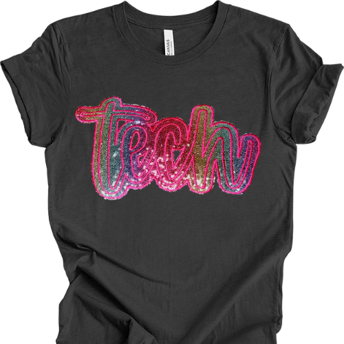 Sequin Rainbow Nurse Tech Shirt