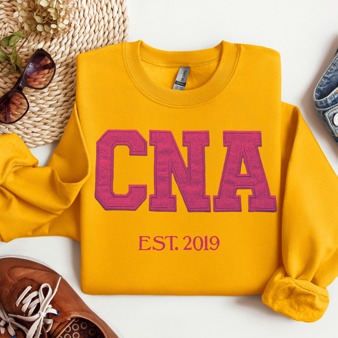 Glitter CNA Embroidery Crewneck