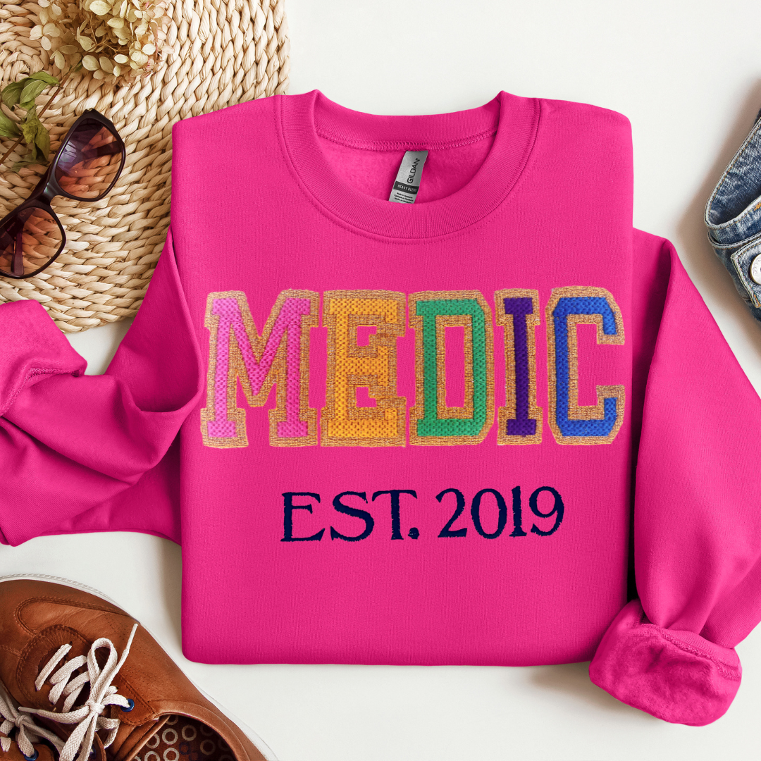 Faux Chenille Paramedic Sweatshirt