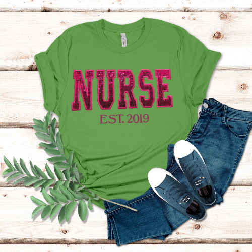 Sequin NURSE T-Shirt